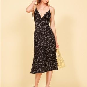 Reformation Talita Dress black and red